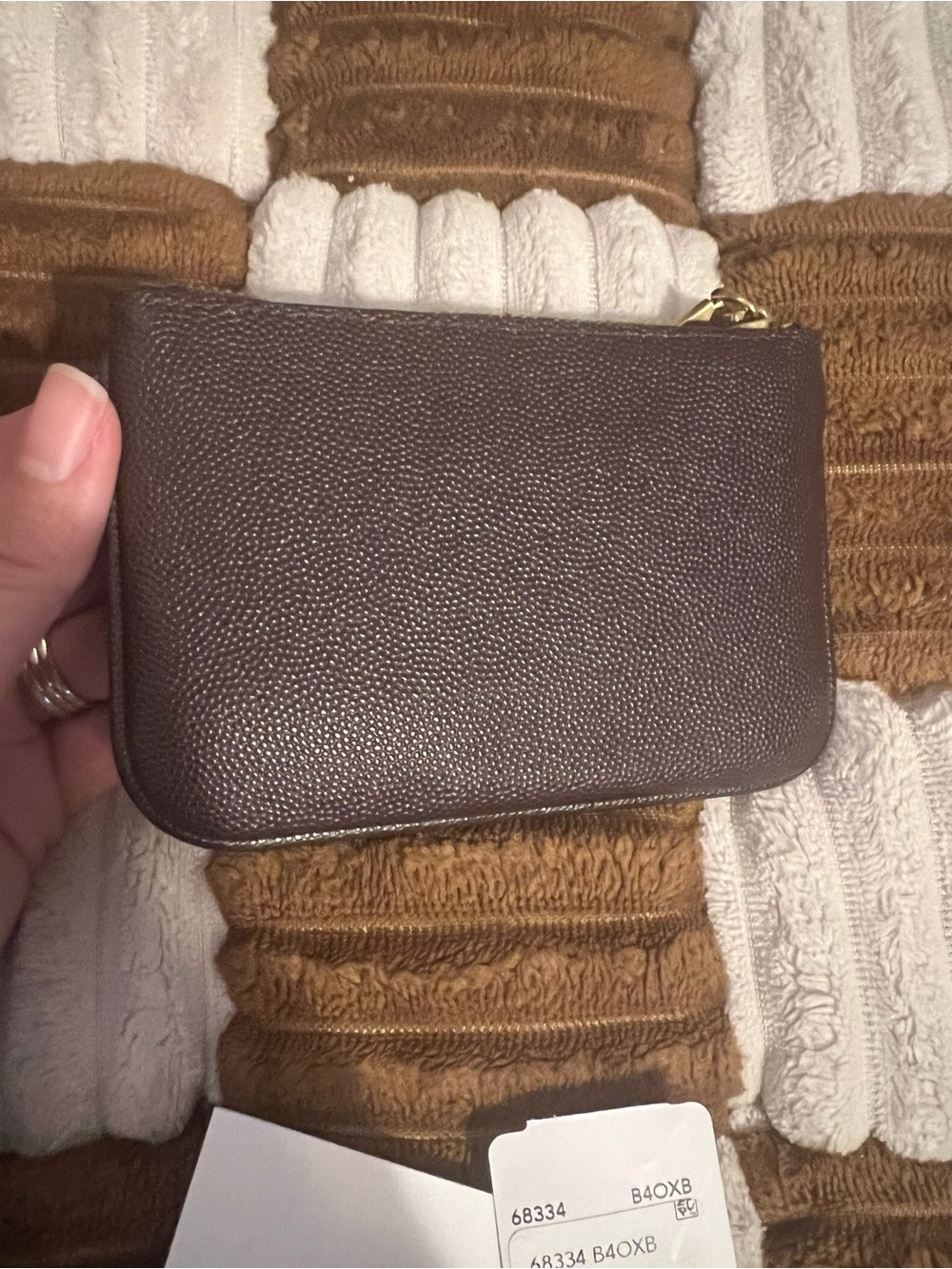 Coach Grained Leather Card/Key Pouch in Oxblood NWTS! - Picture 2 of 8